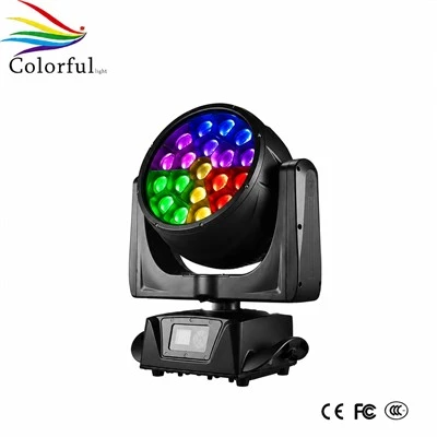 Wodoodporna lampa z ruchomą głowicą 19 szt. 40 W RGBW Bee Eyes Zoom